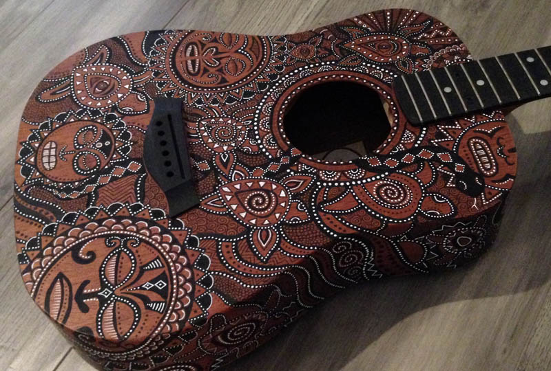 custom guitar painting