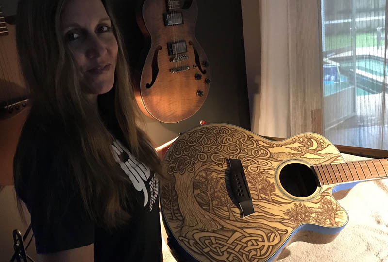 art painted on a guitar