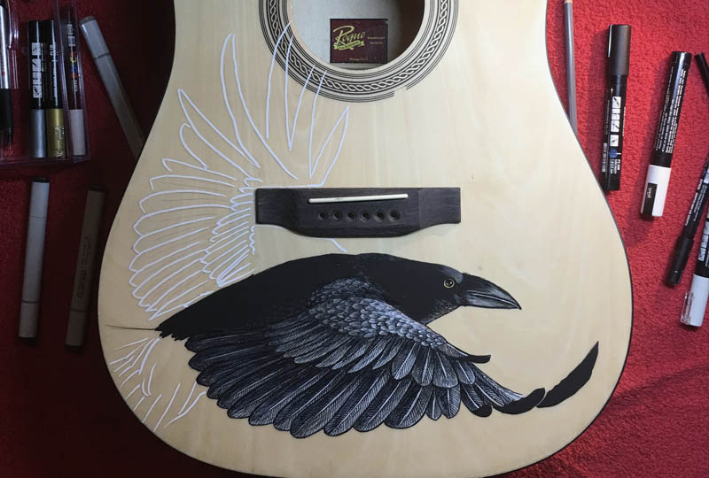 custom guitar art sample