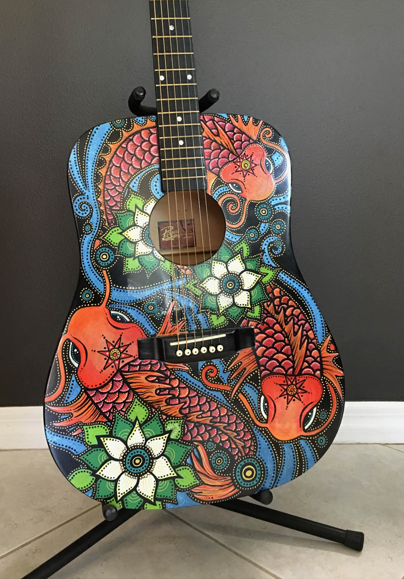 guitar painting sample