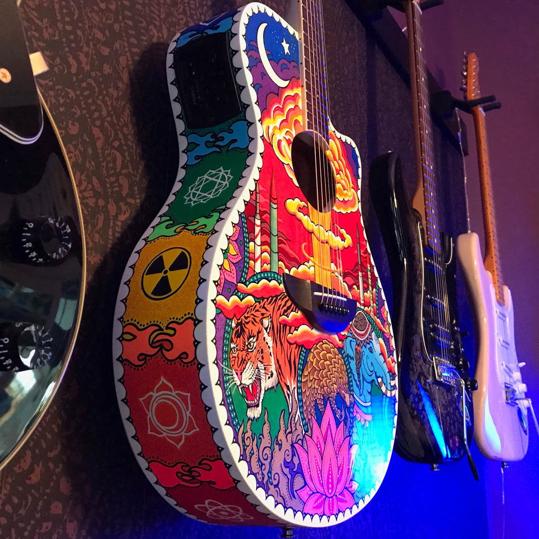 custom acoustic guitar painting